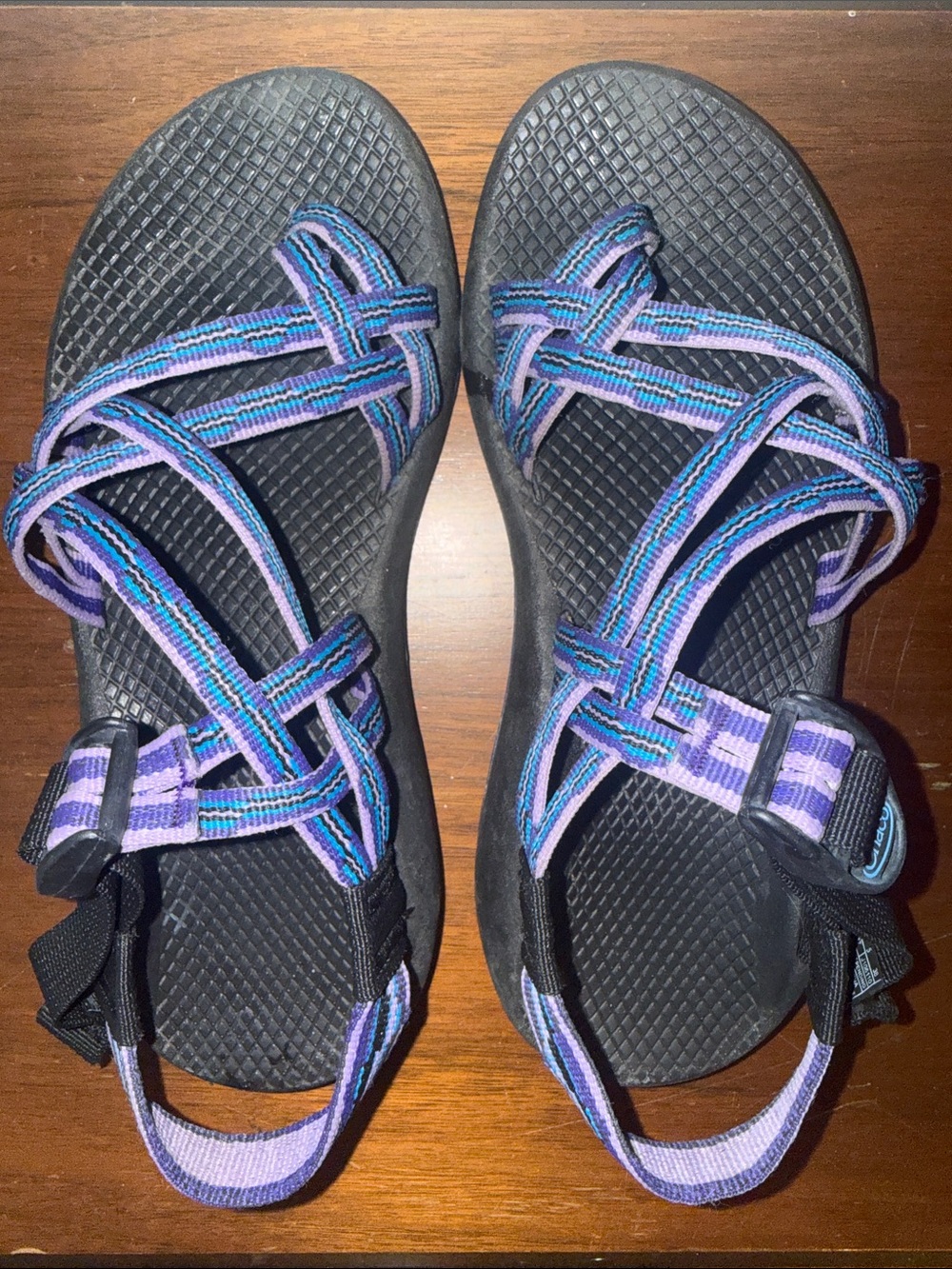 Chaco Purple and Blue Strappy Sandals - Picture 4 of 5